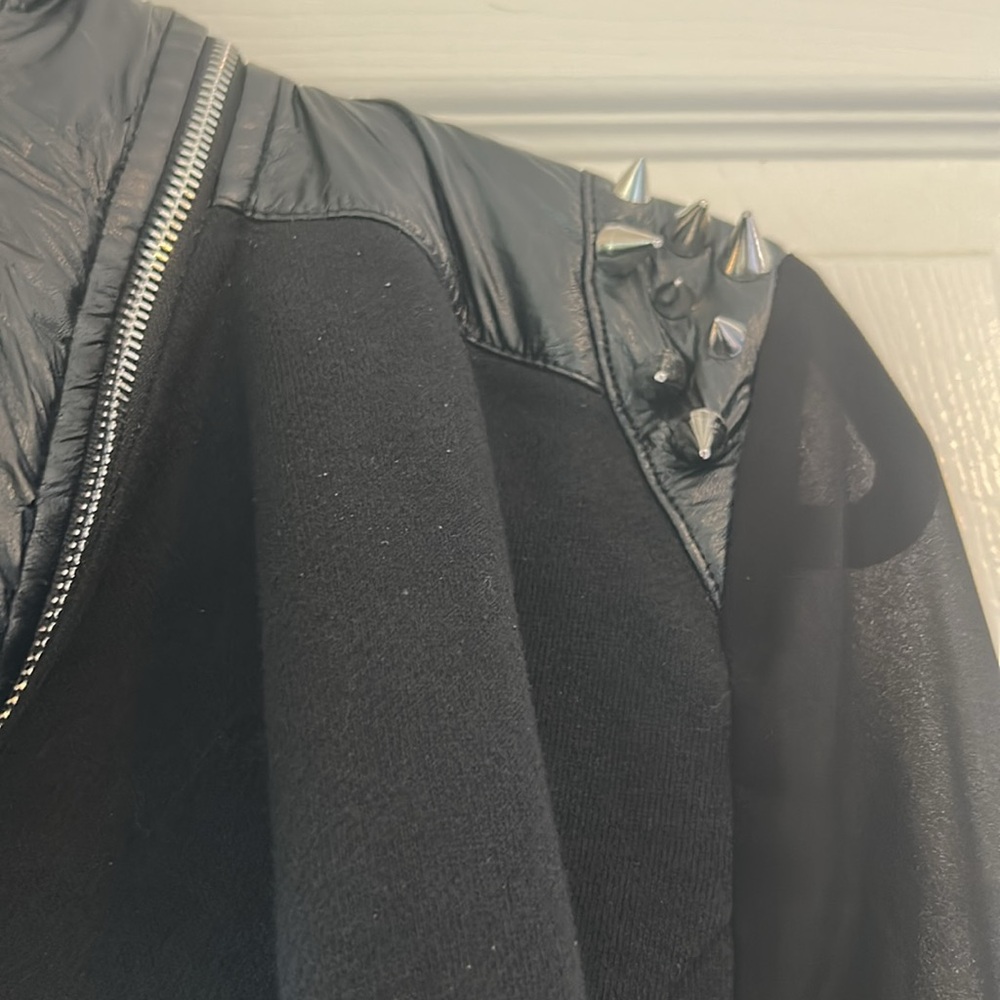 BLVD Studded Mixed Media Top - Picture 2 of 9